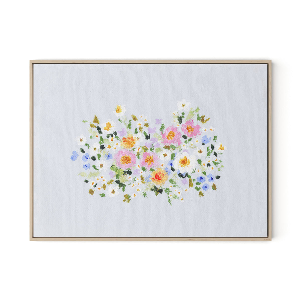 Bloom No. 2 Canvas Floater Framed / 32 x 24 in / Natural Maple