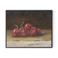Cherries I Canvas Floater Framed / 32 x 26 in / Black
