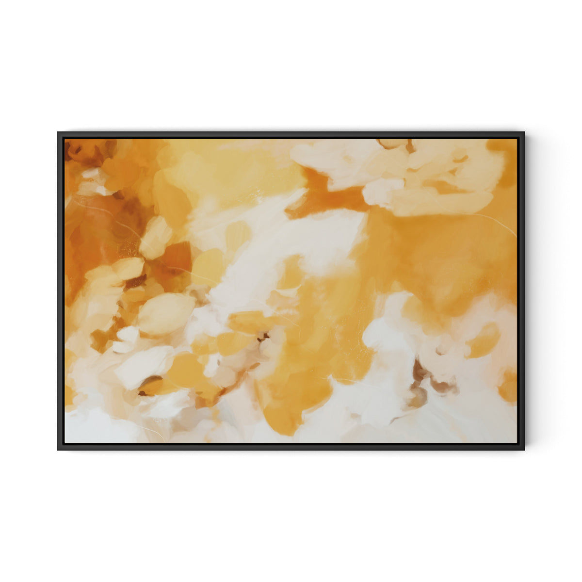 Golden Days Canvas Floater Framed / 32 x 22 in / Black