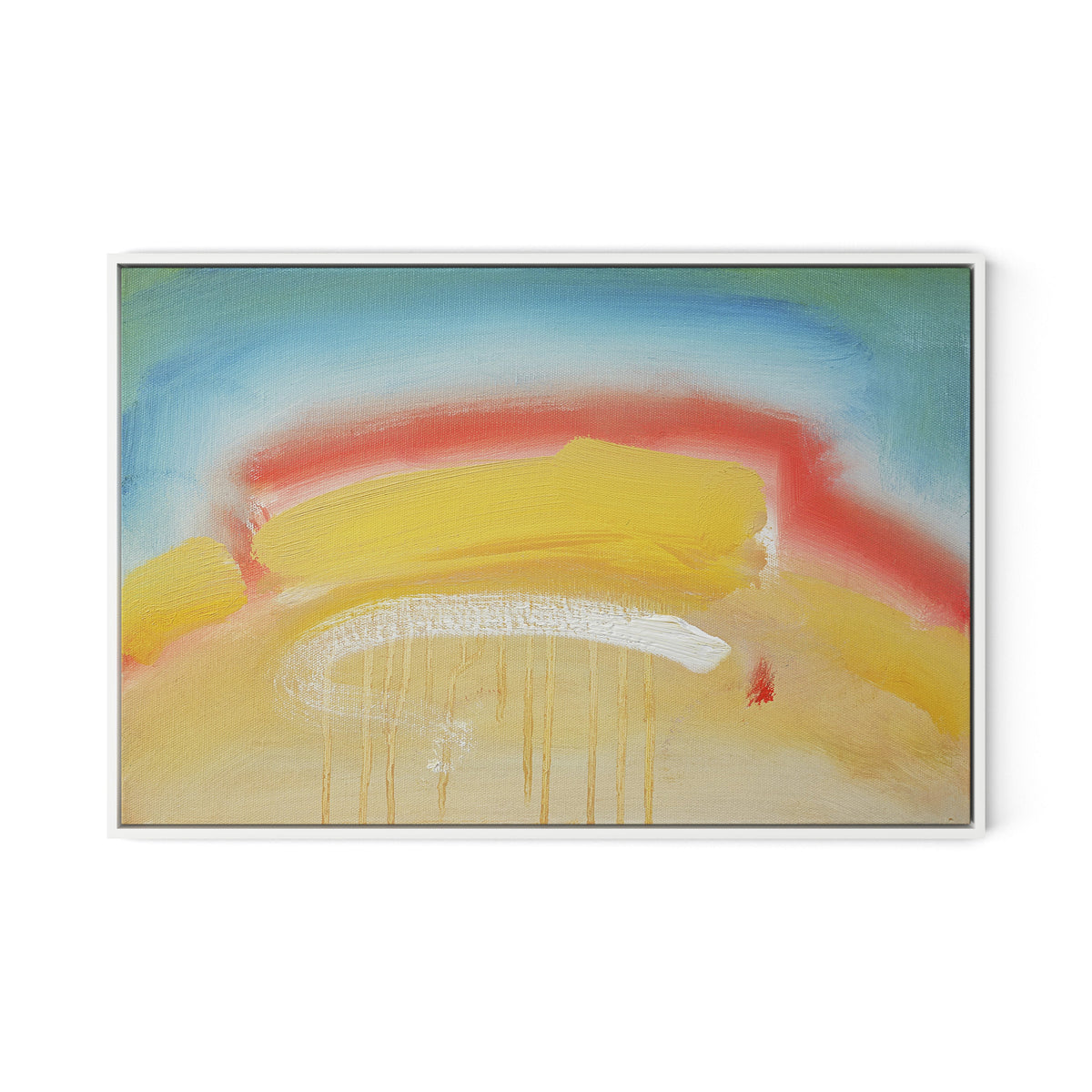 Waltzer Canvas Floater Framed / 32 x 21.5 in / White