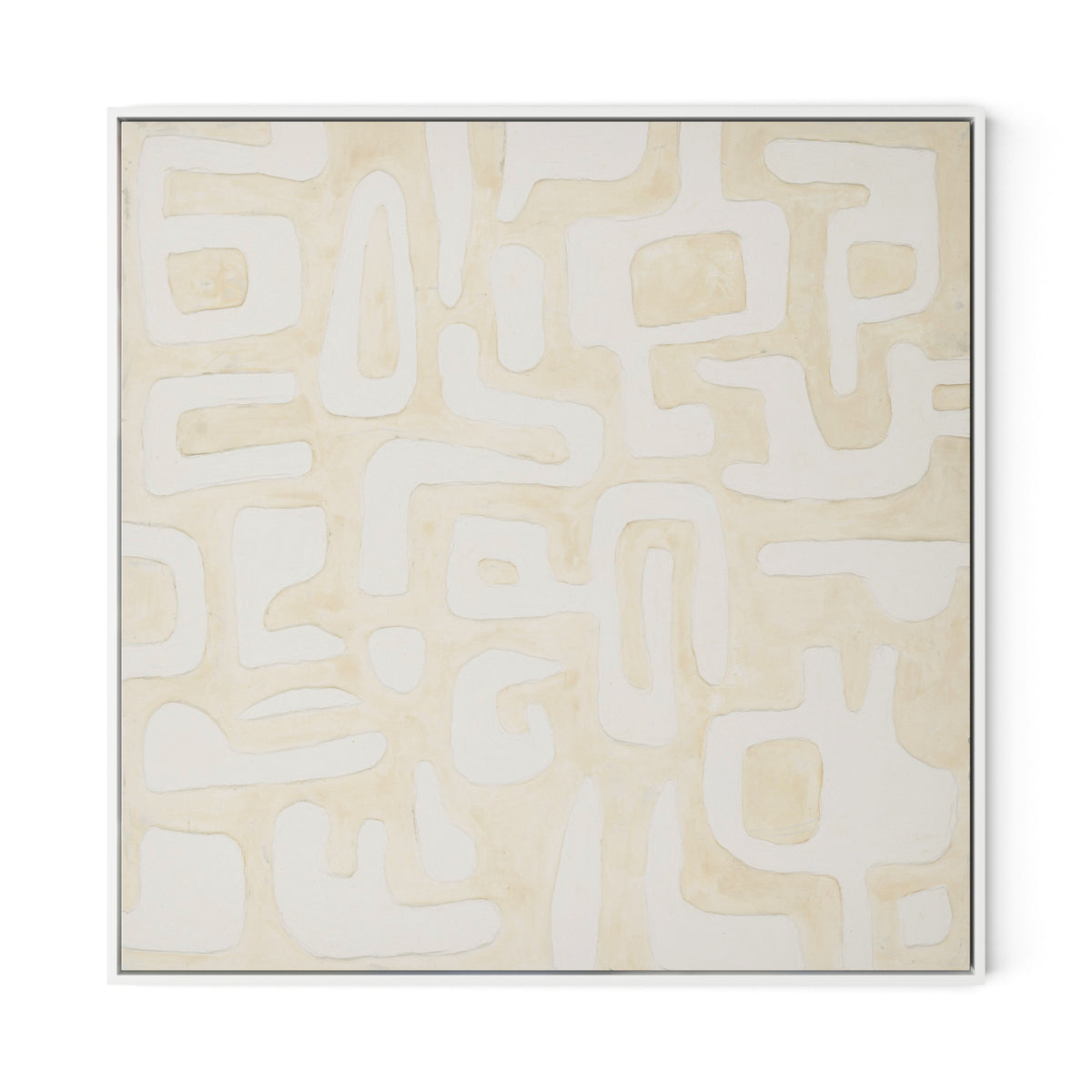 Talisman Canvas Floater Framed / 32 x 32 in / White