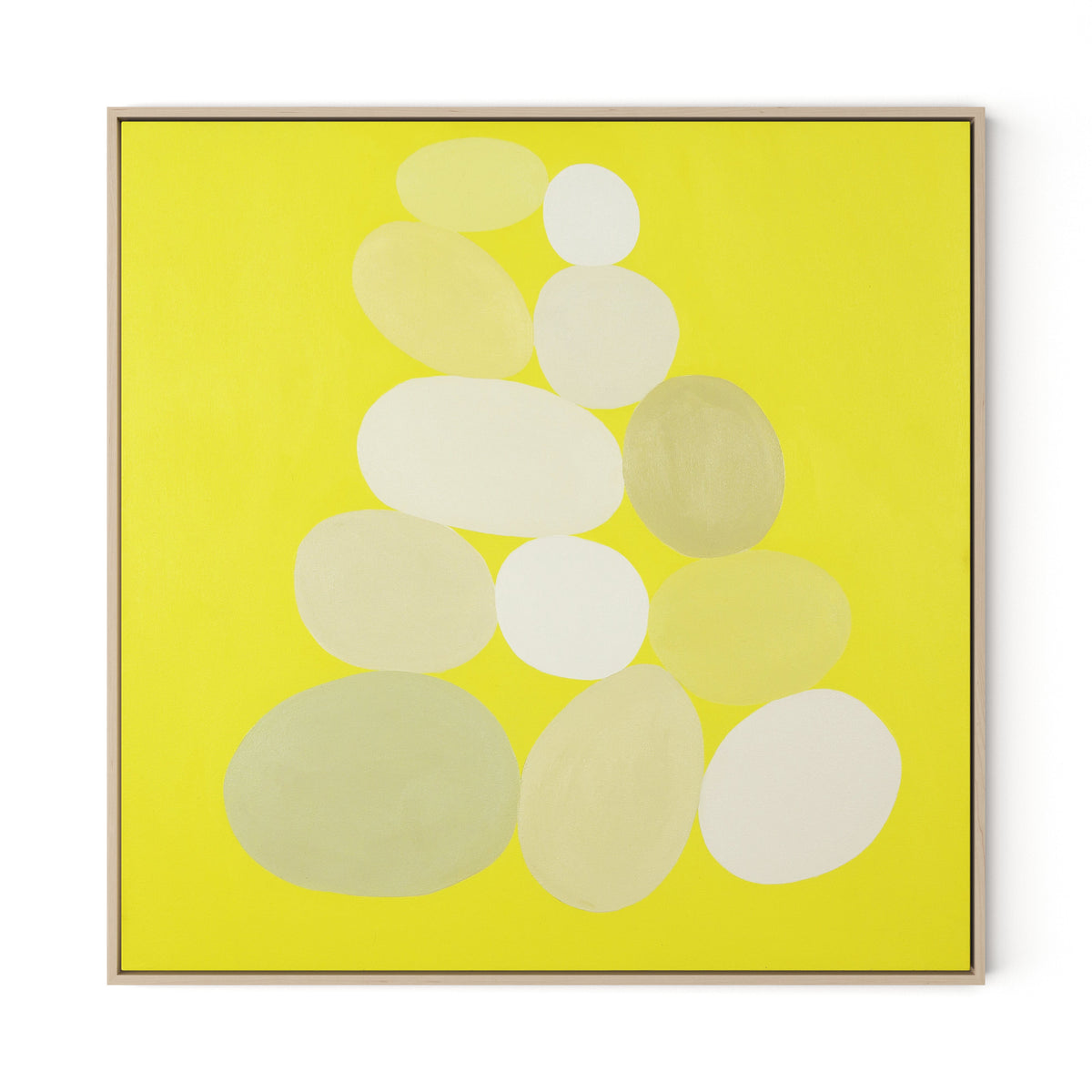 Pila Limon Canvas Floater Framed / 32 x 32 in / Natural Maple