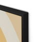 Apricot Cake Stripes Canvas Floater Framed / 32 x 32 in / Black