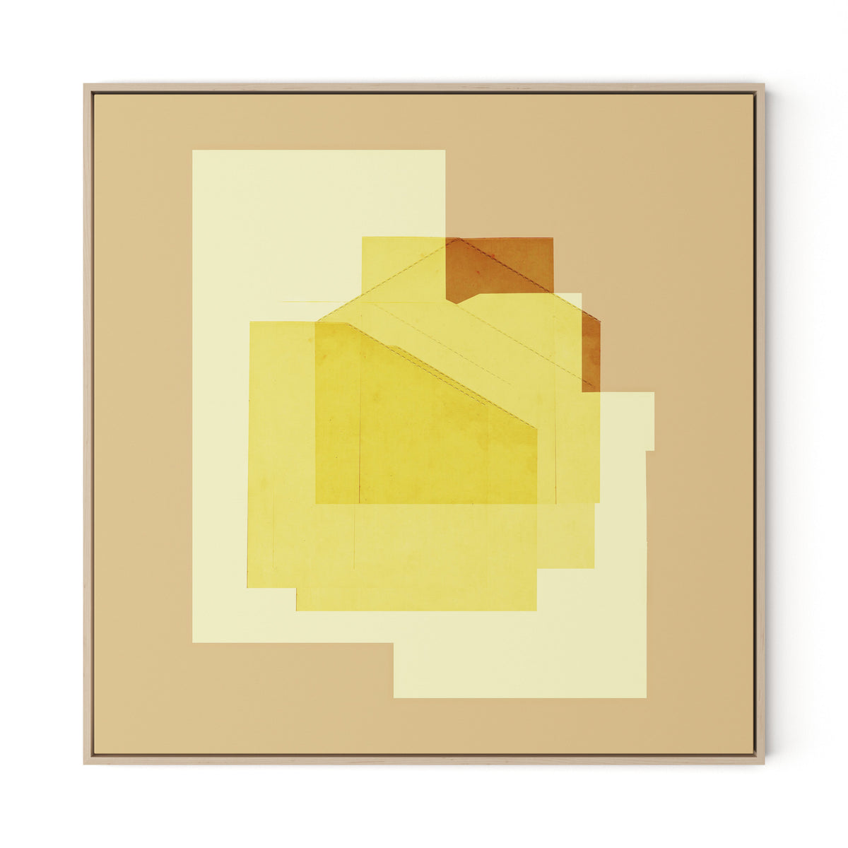 Untitled Box 1 Canvas Floater Framed / 32 x 32 in / Natural Maple