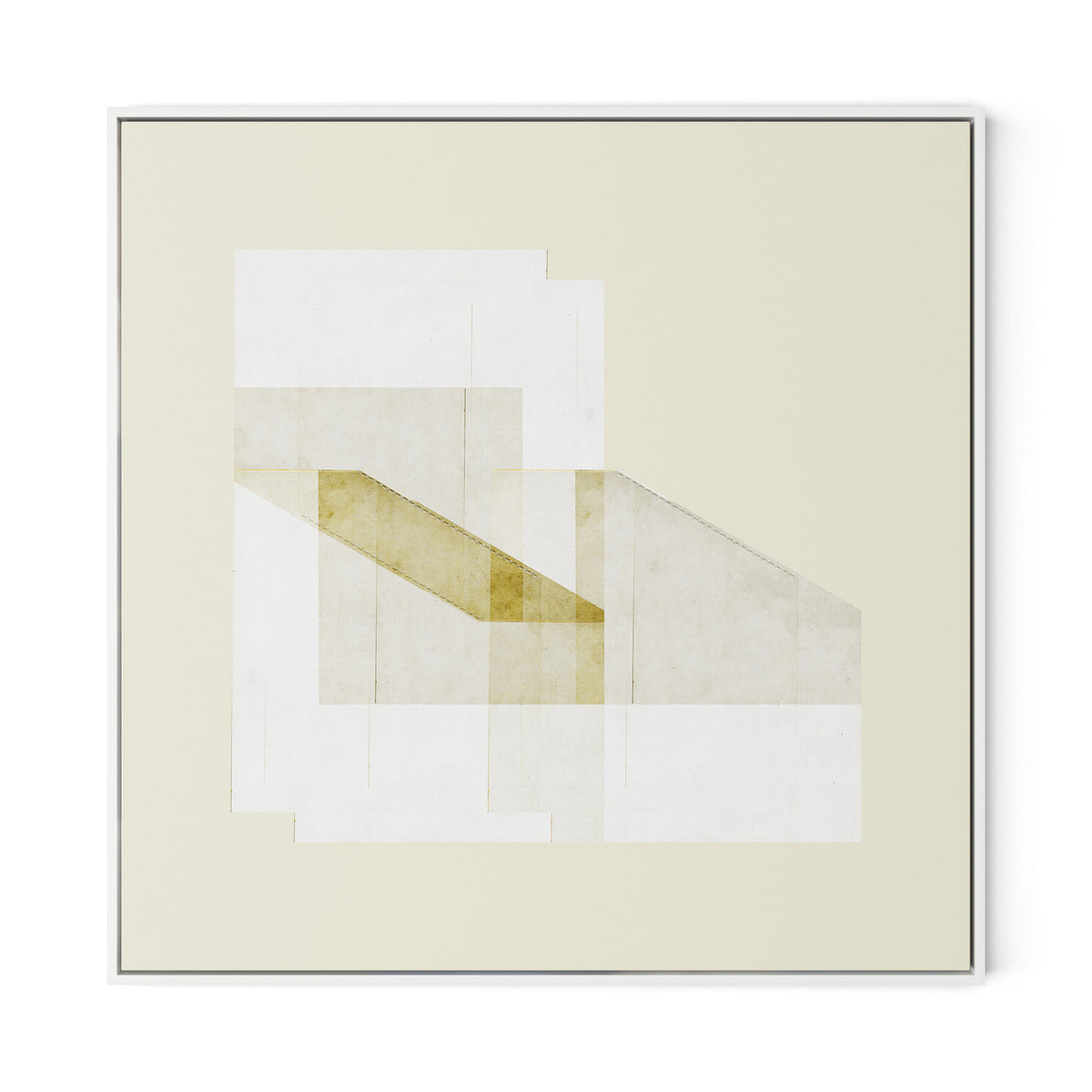 Untitled Box 3 Canvas Floater Framed / 32 x 32 in / White