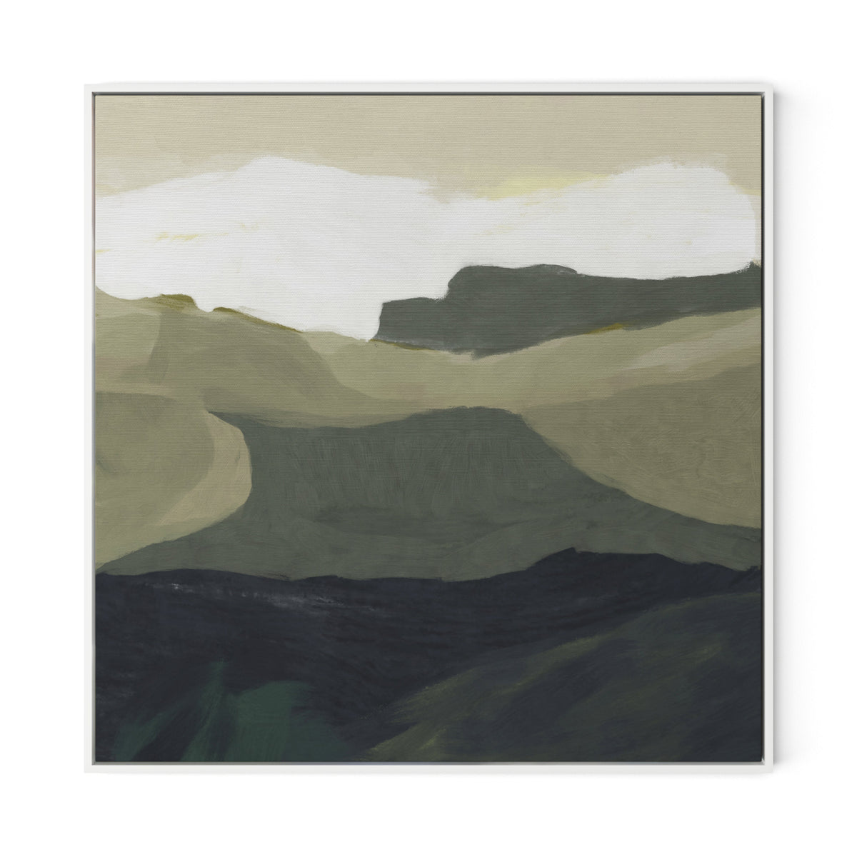 Surrey Canvas Floater Framed / 32 x 32 in / White
