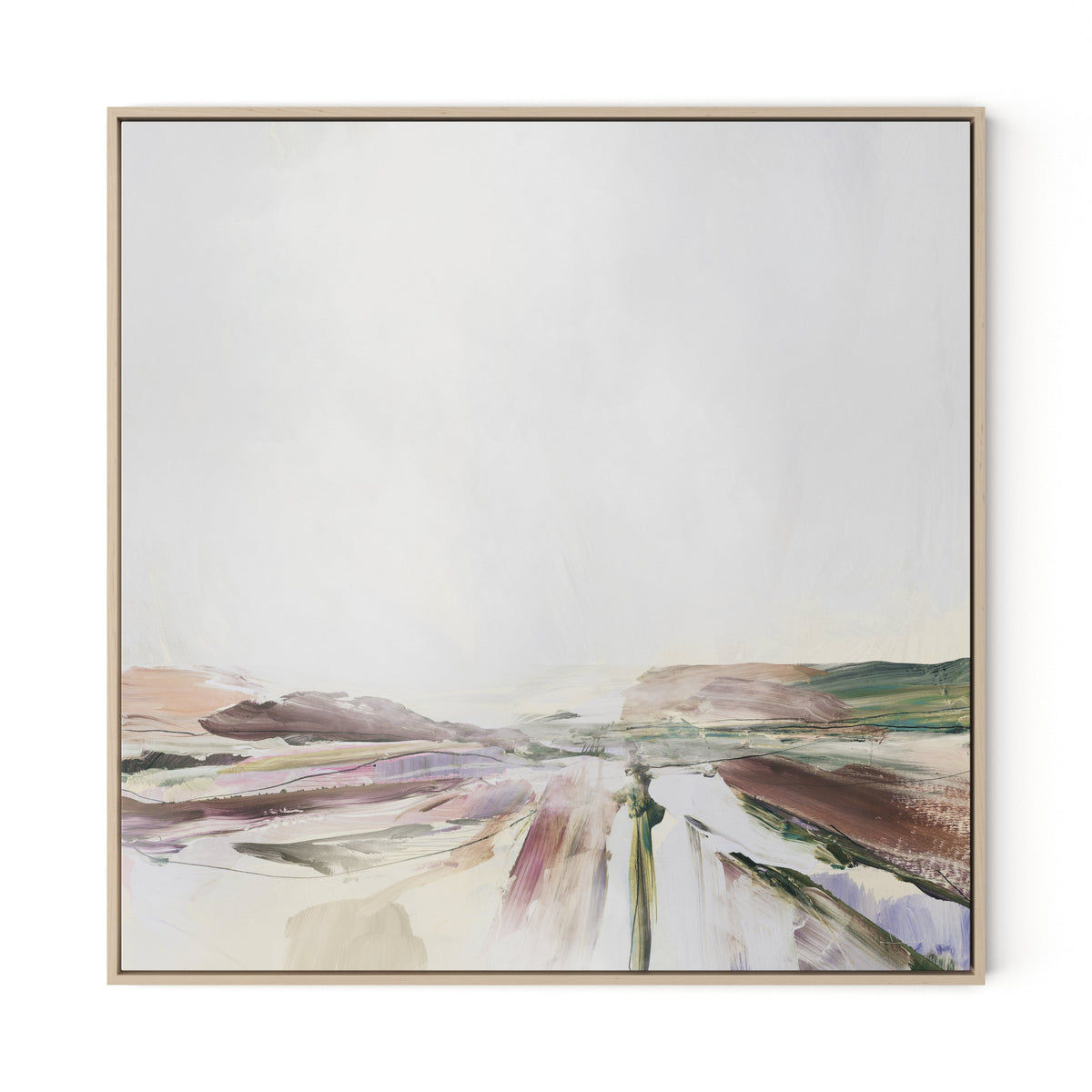 Beauty Canvas Floater Framed / 32 x 32 in / Natural Maple