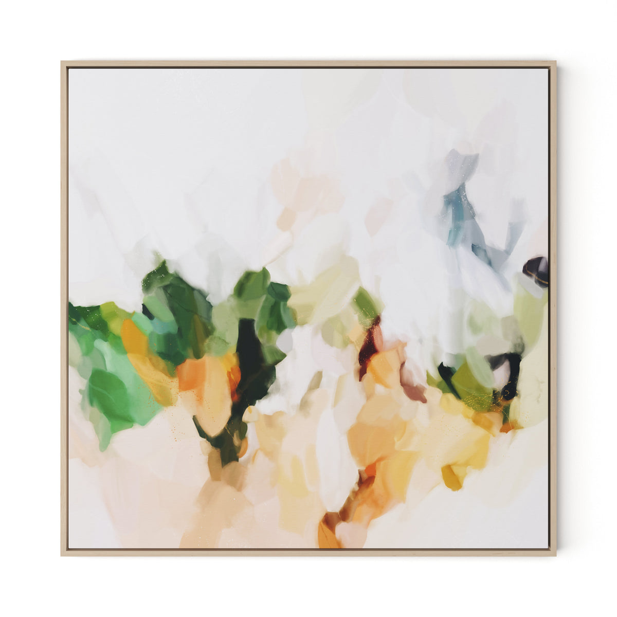 Samantha Canvas Floater Framed / 32 x 32 in / Natural Maple