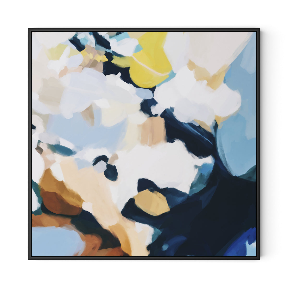 Delta Canvas Floater Framed / 32 x 32 in / Black