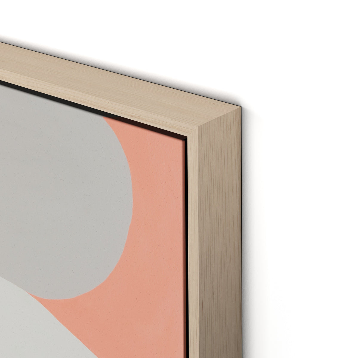 Pink Party Stack Canvas Floater Framed / 25.5 x 40 in / Natural Maple