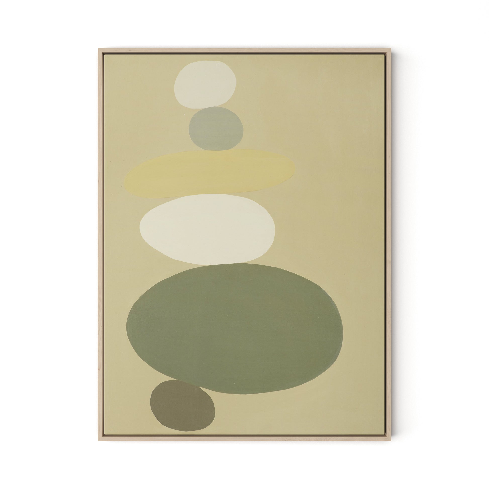 Evergreen II Canvas Floater Framed / 24 x 32 in / Natural Maple