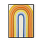 Vintage Rainbow Canvas Floater Framed / 24 x 32 in / Black