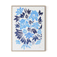 Blue Burst Canvas Floater Framed / 24 x 32 in / Natural Maple