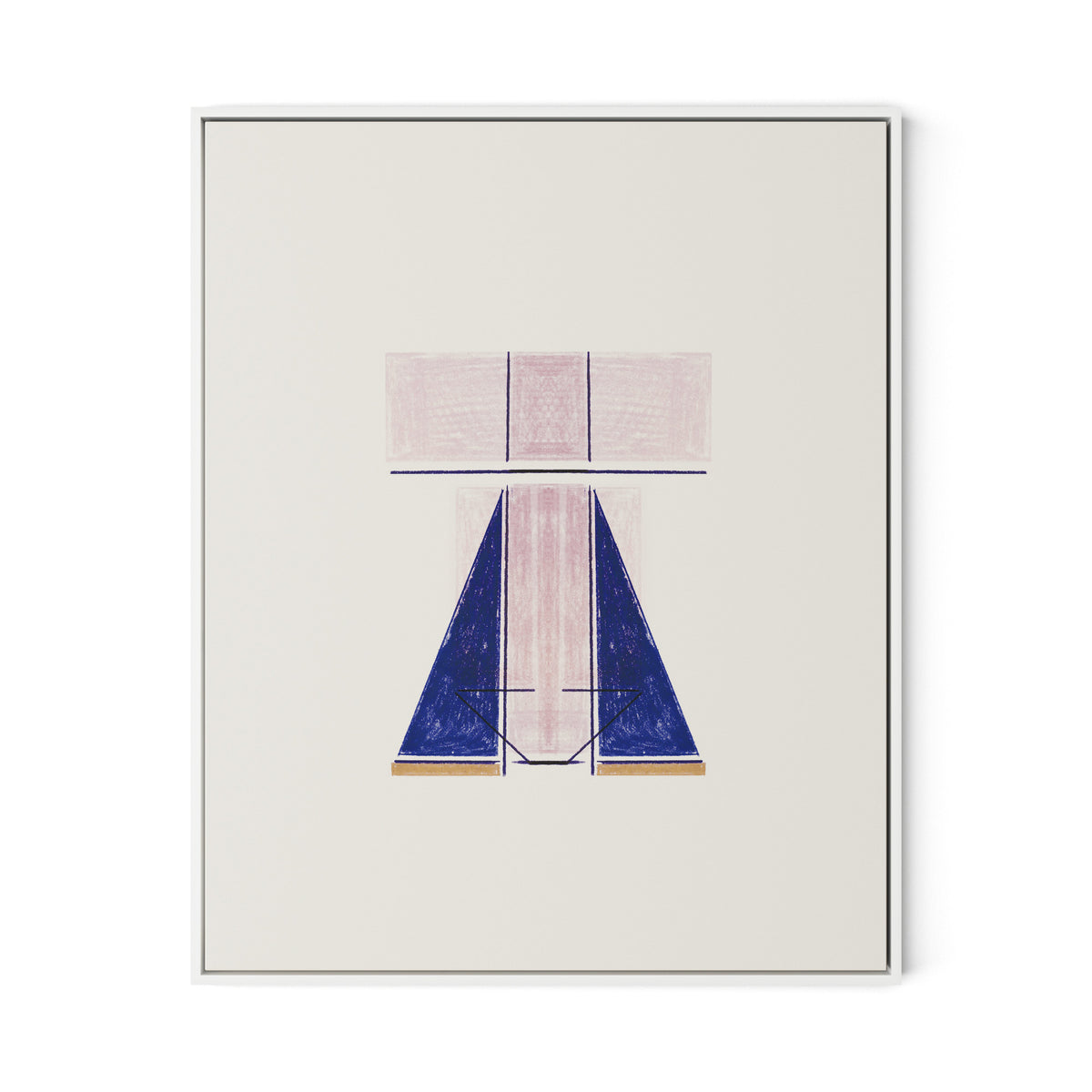 Structure Canvas Floater Framed / 26 x 32 in / White