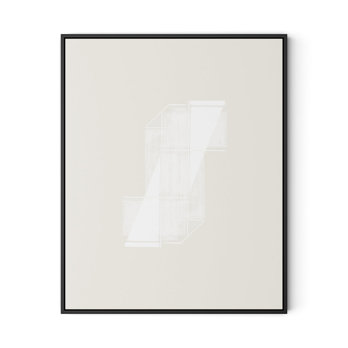 Structure 2 Canvas Floater Framed / 26 x 32 in / Black