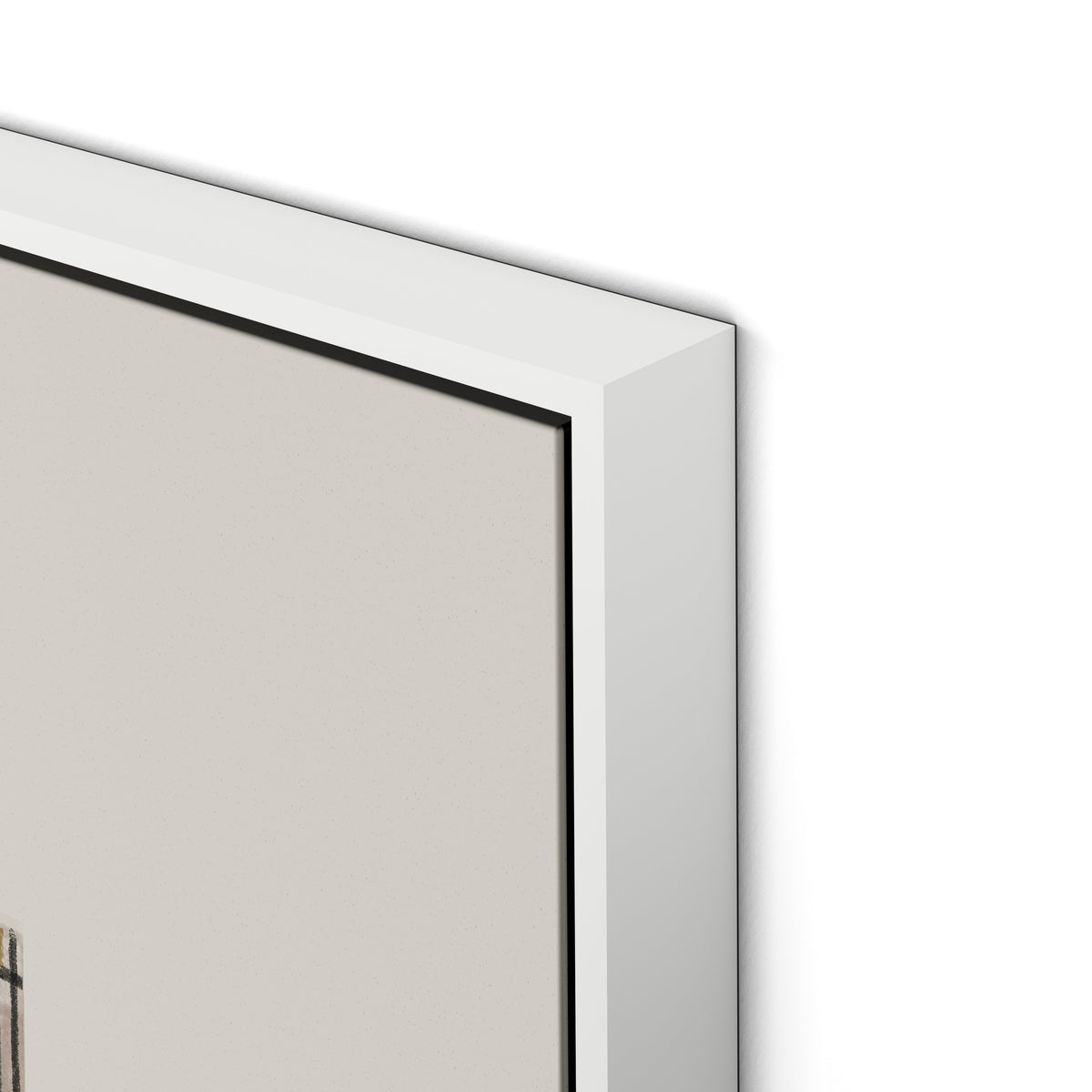 Structure 3 Canvas Floater Framed / 26 x 32 in / White