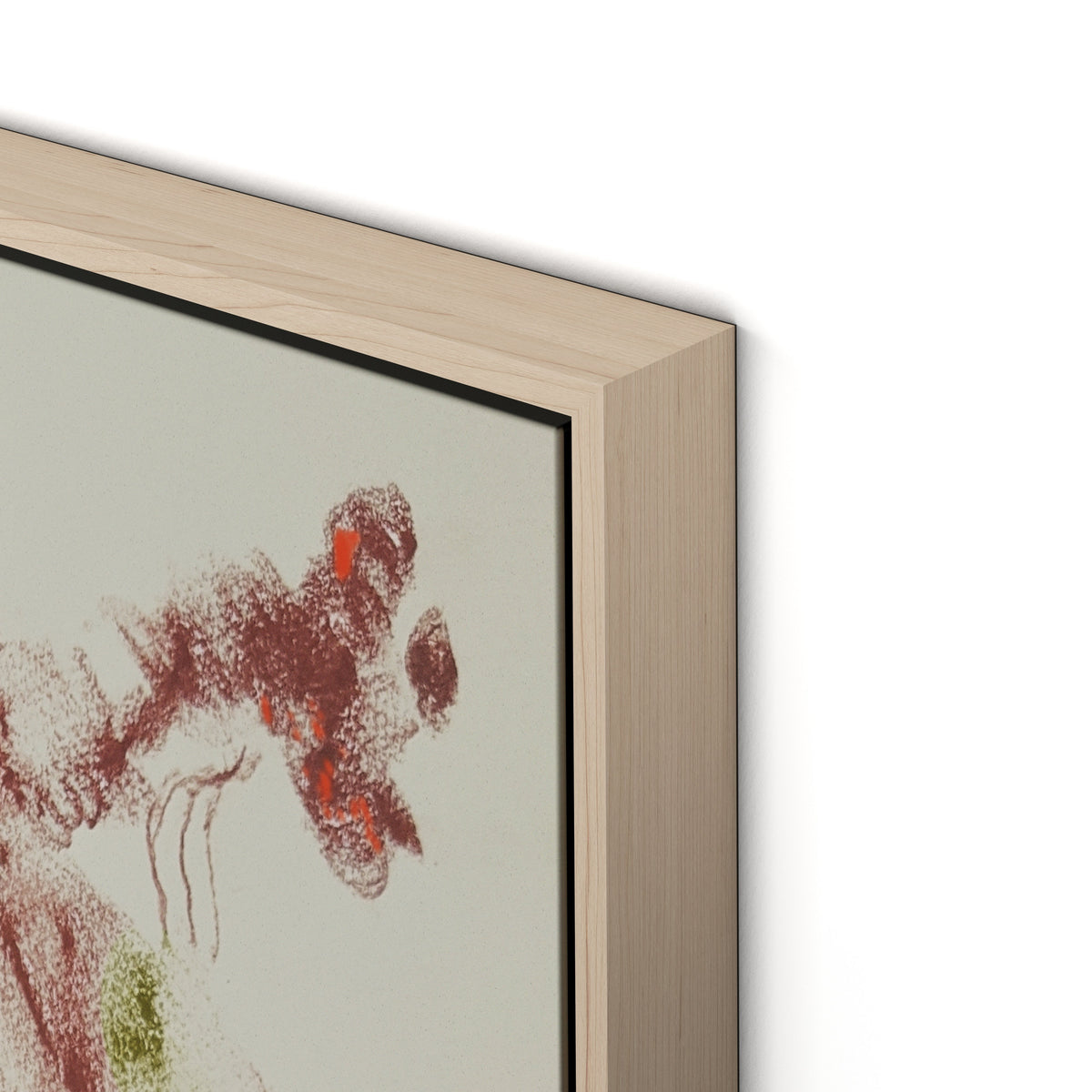 Rubbings 3 Canvas Floater Framed / 24 x 32 in / Natural Maple
