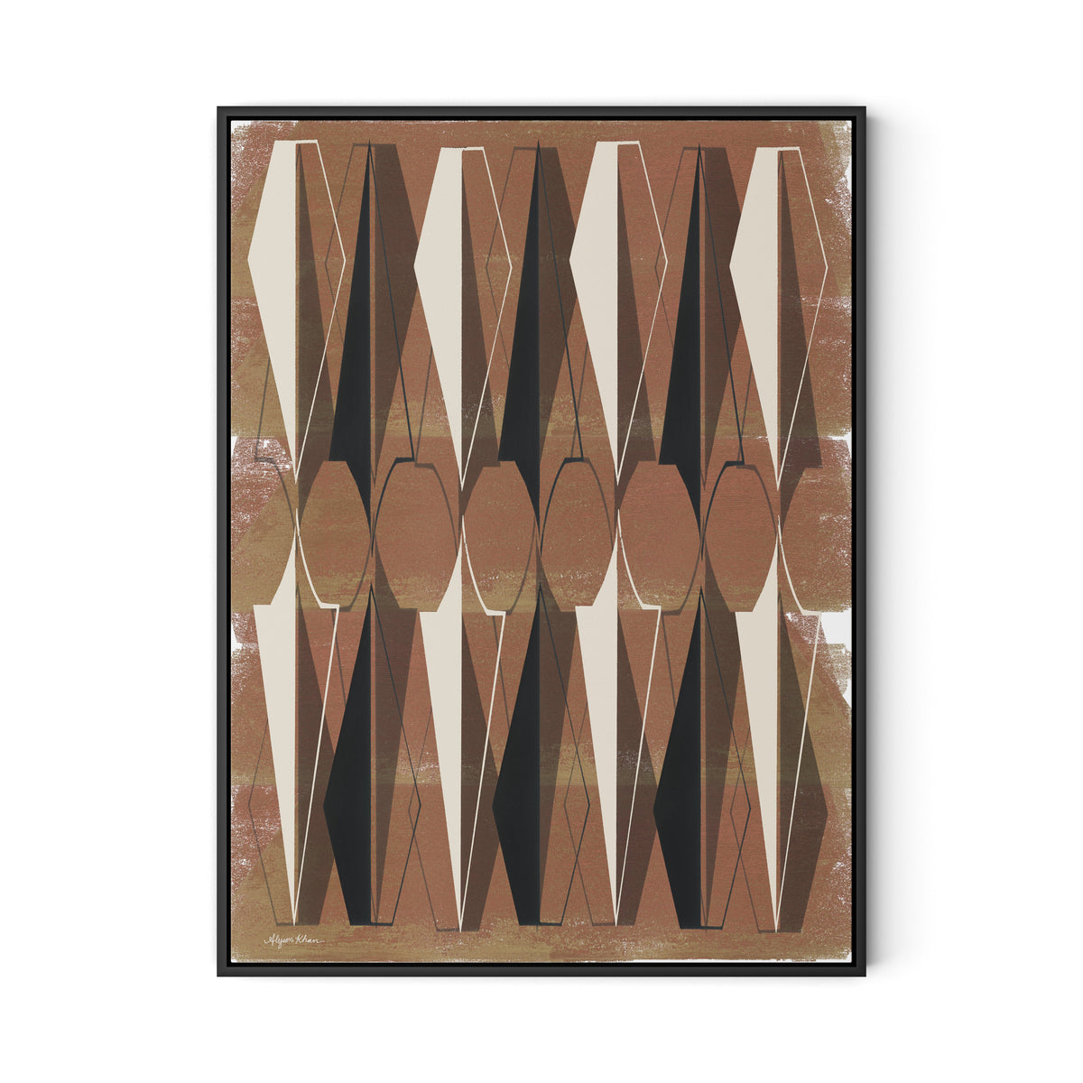Ample Protection Canvas Floater Framed / 24 x 32 in / Black