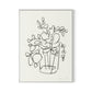 House Plant Canvas Floater Framed / 24 x 32 in / White
