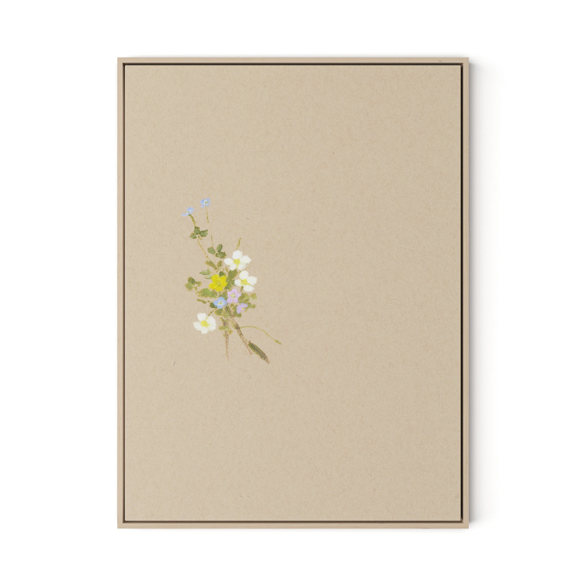 Botanical I Canvas Floater Framed / 24 x 32 in / Natural Maple