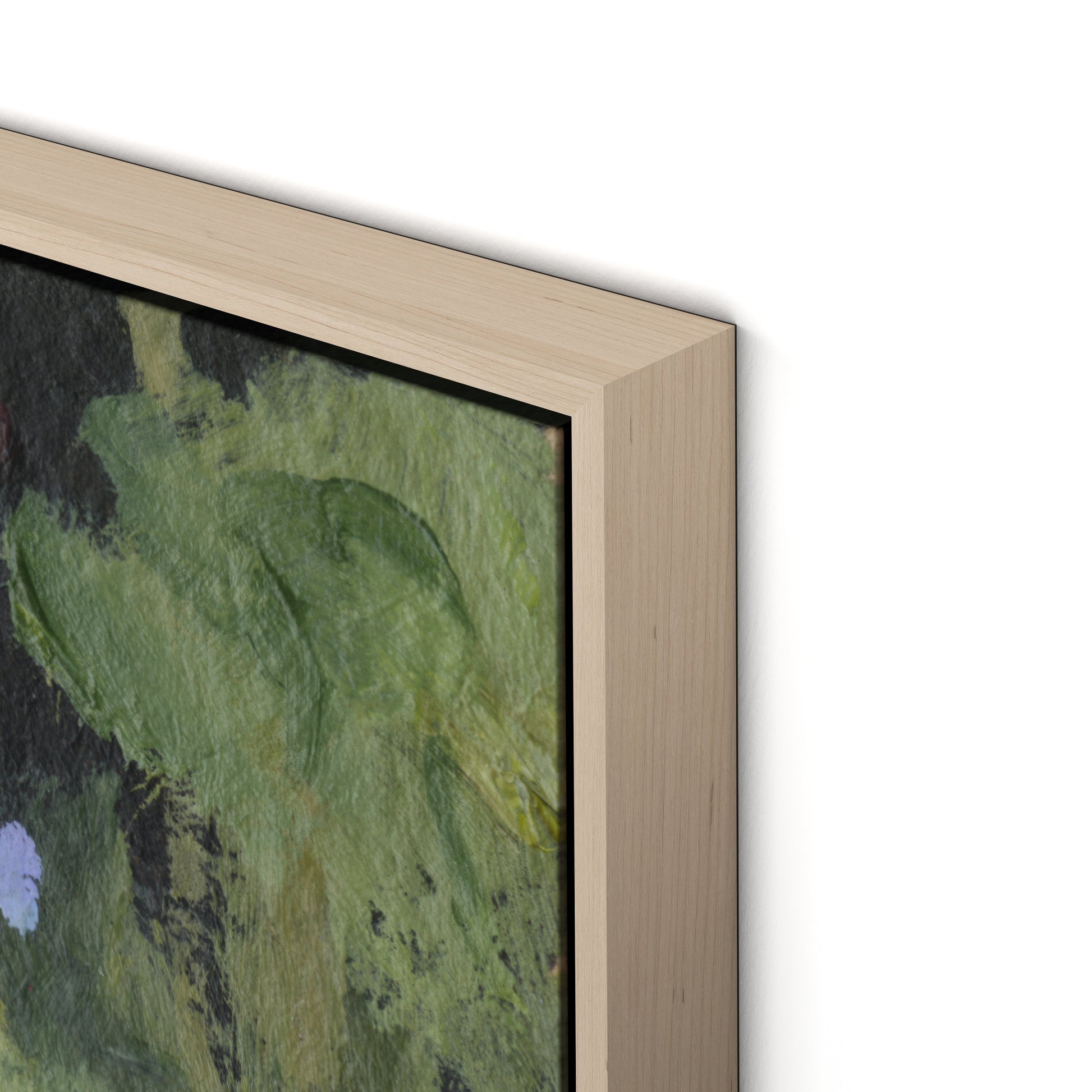 Forget Me Nots Canvas Floater Framed / 29 x 32 in / Natural Maple