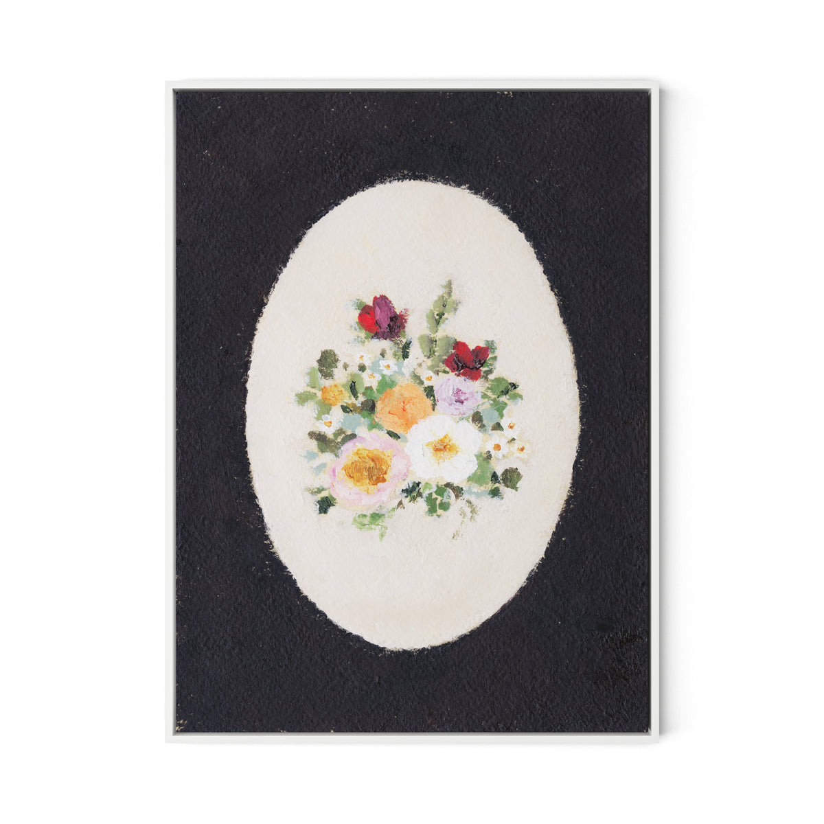 Vignette IV Canvas Floater Framed / 24 x 32 in / White