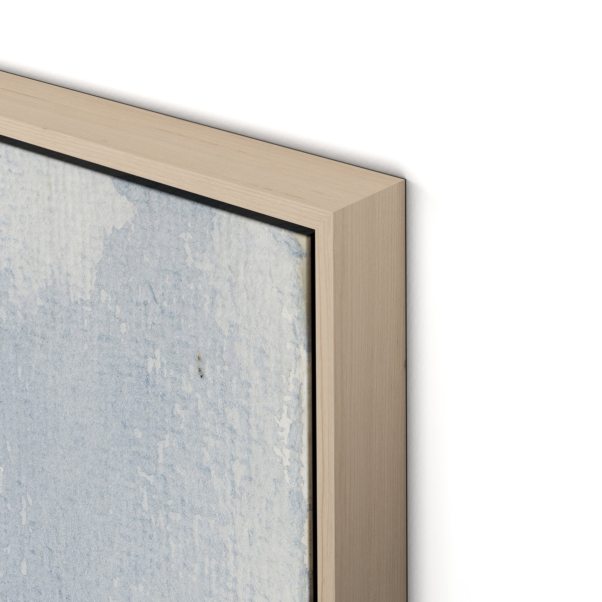 Olive Branch Abstract Canvas Floater Framed / 30 x 32 in / Natural Maple