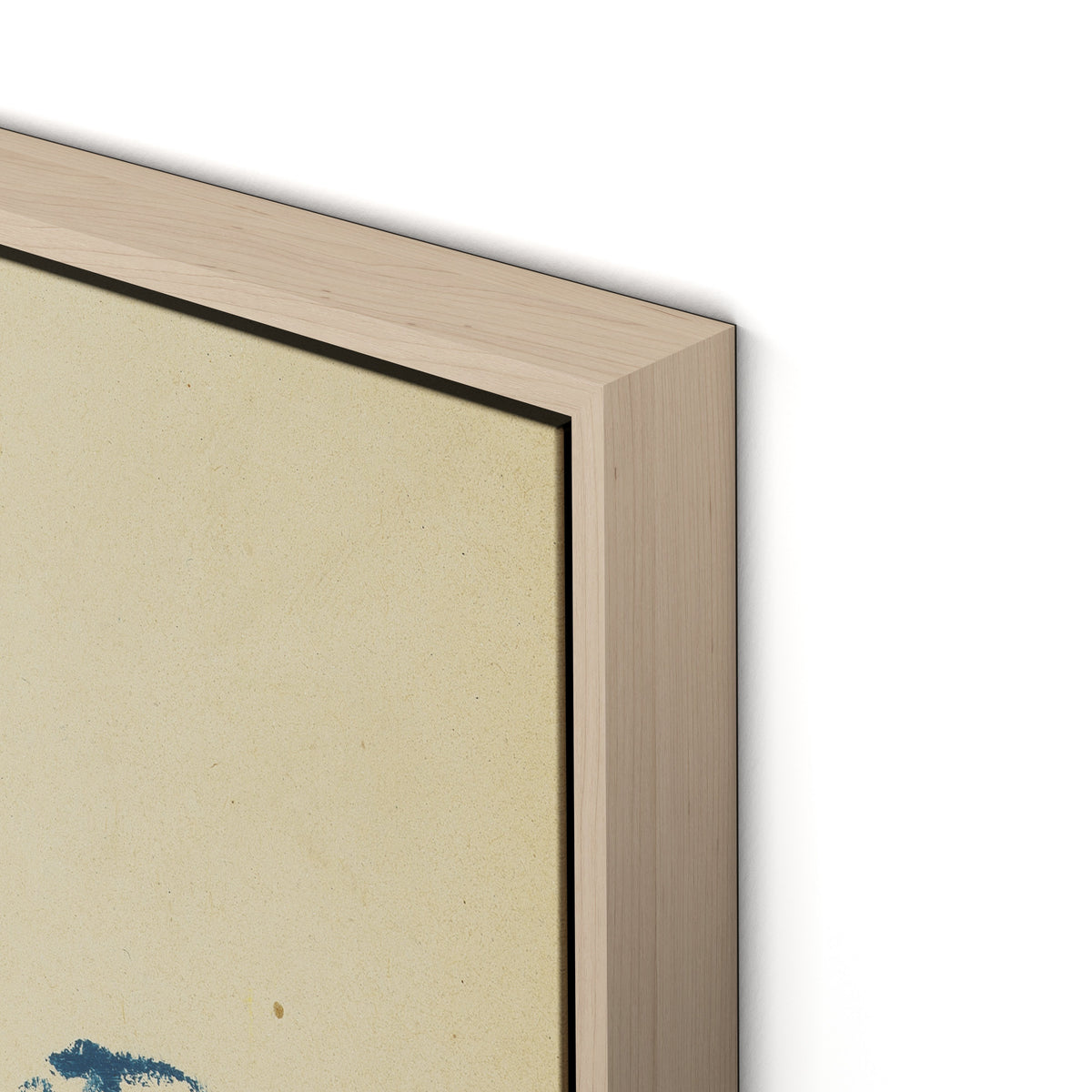 Indigo Meadow Rue Canvas Floater Framed / 26.5 x 32 in / Natural Maple