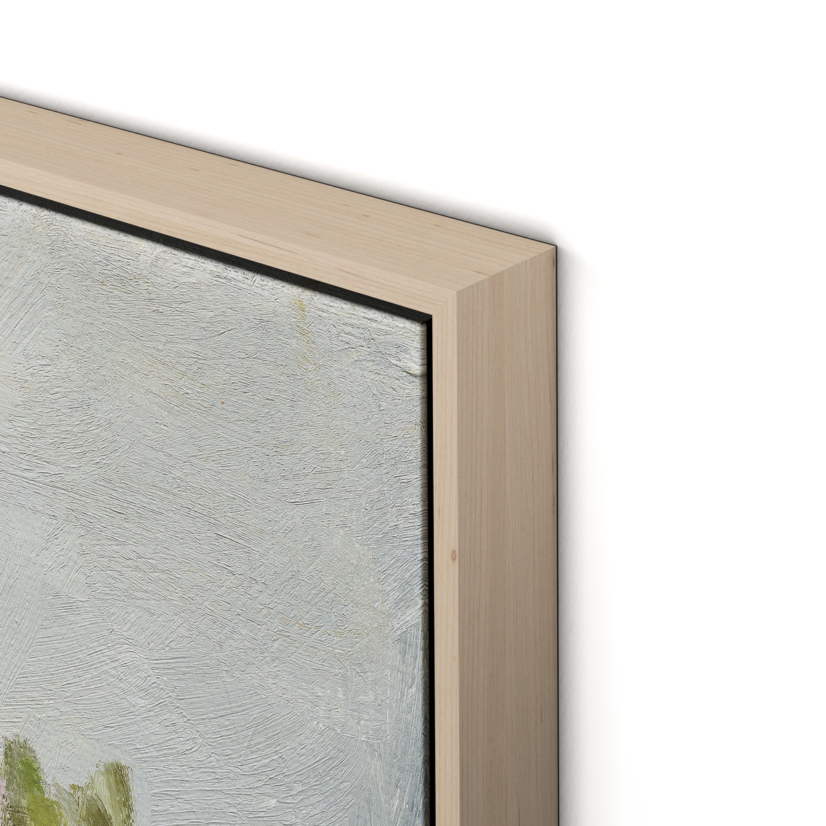 Protea Still Life Canvas Floater Framed / 26 x 32 in / Natural Maple
