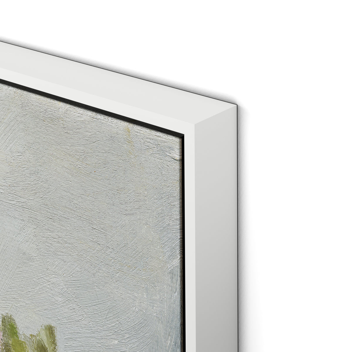 Protea Still Life Canvas Floater Framed / 26 x 32 in / White
