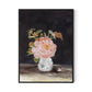 Pink Peony Canvas Floater Framed / 24 x 32 in / Black