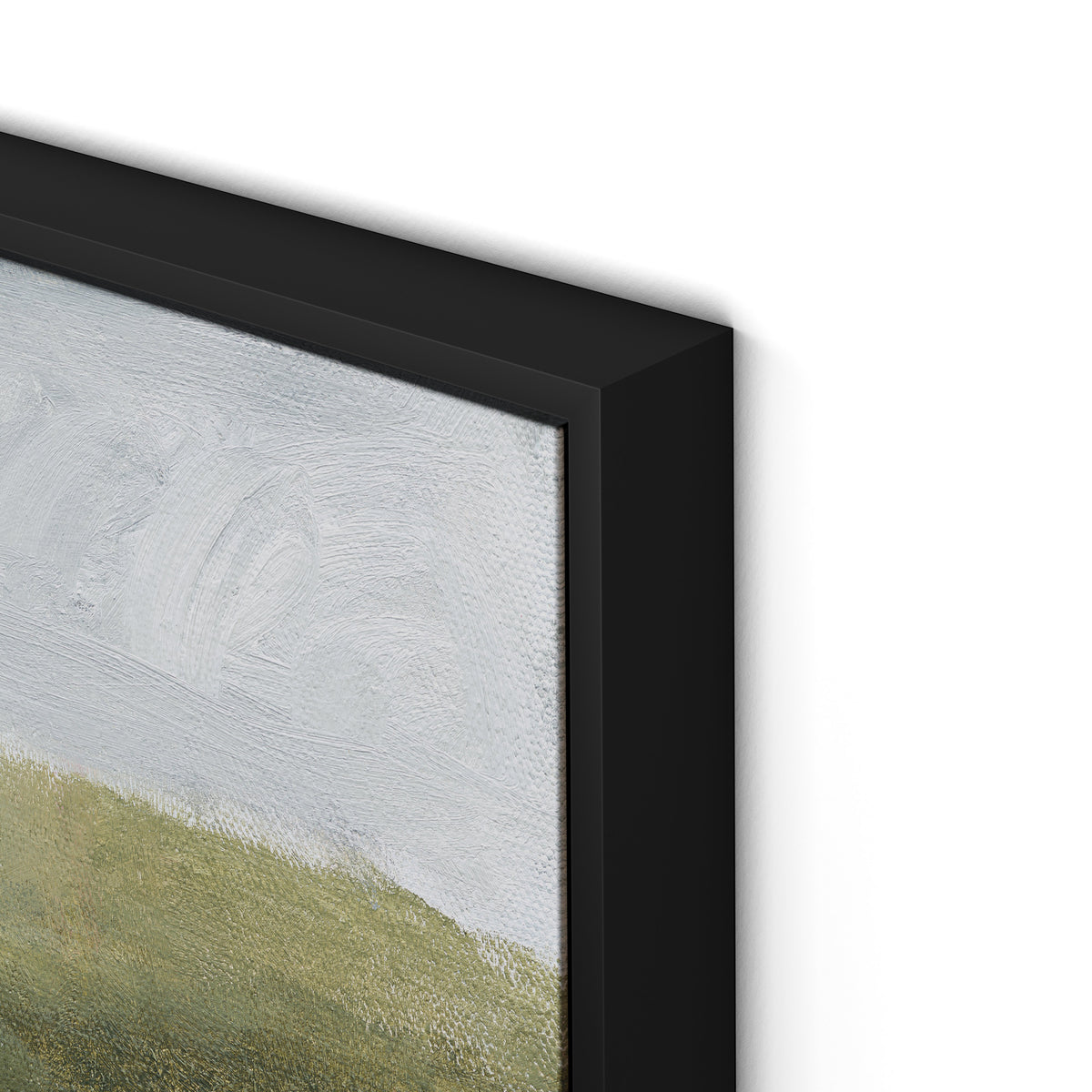 Daisy Field Canvas Floater Framed / 24 x 32 in / Black