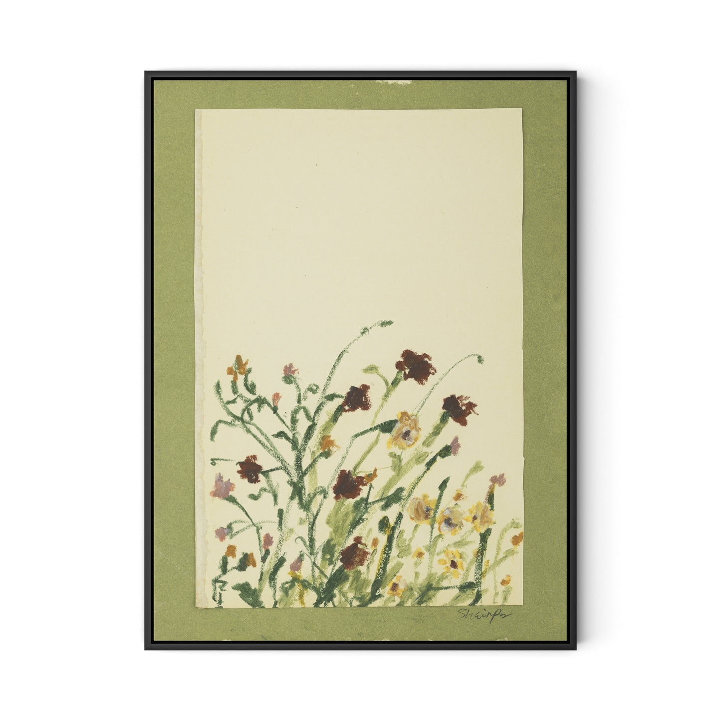 Wildflower Medley Canvas Floater Framed / 24 x 32 in / Black