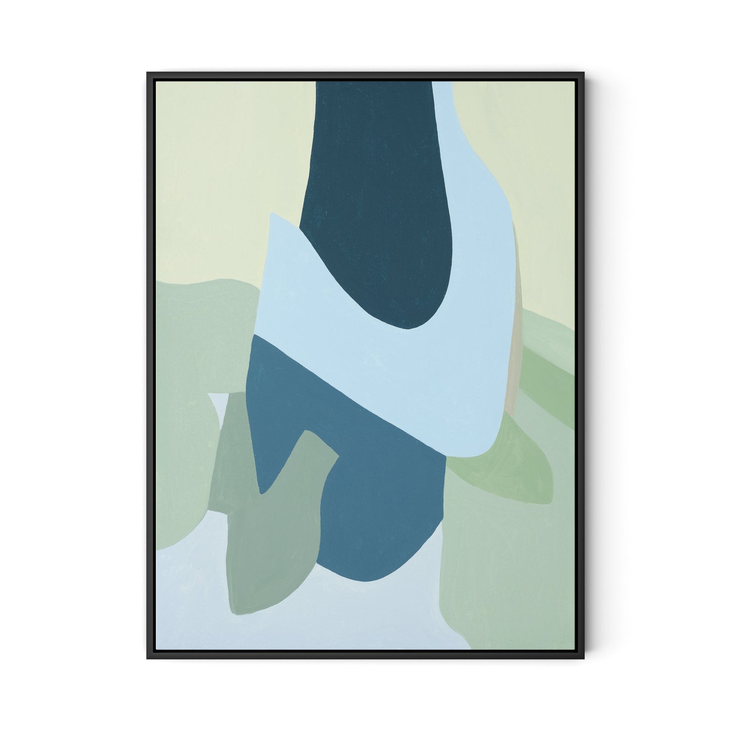 Walking No. 2 Canvas Floater Framed / 24 x 32 in / Black