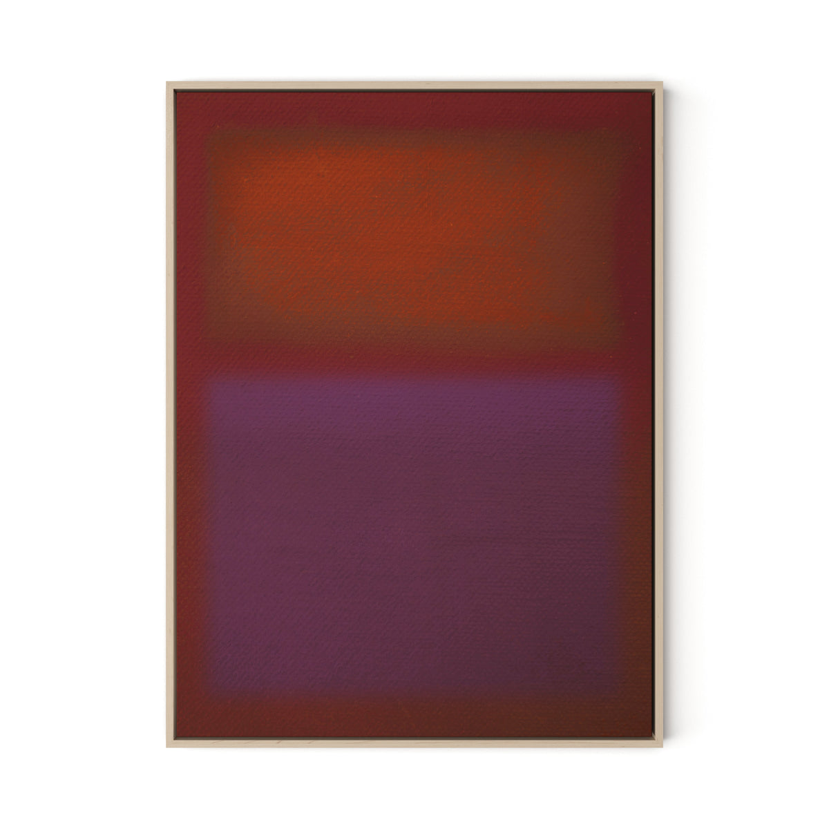 Composition Burgundy Canvas Floater Framed / 24 x 32 in / Natural Maple