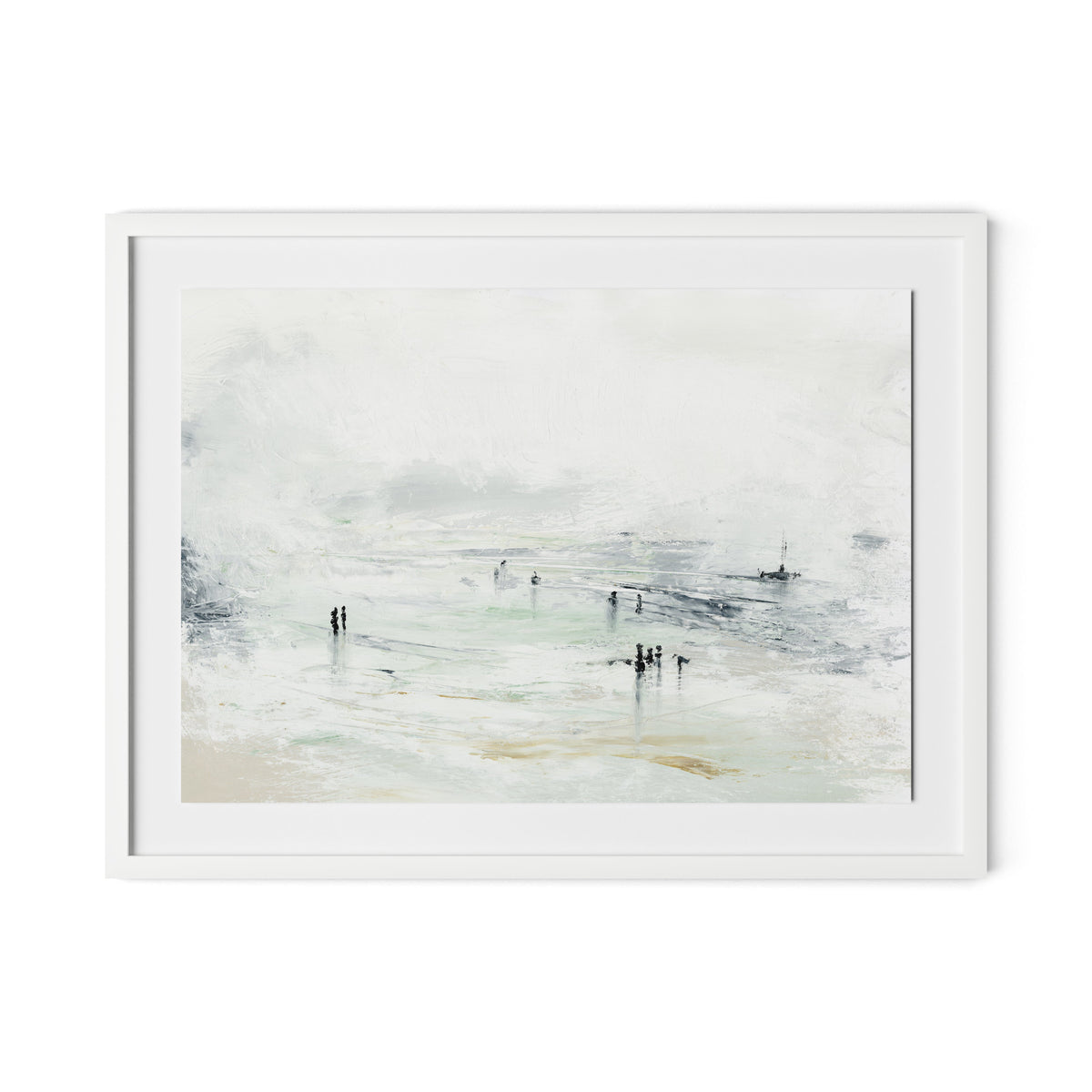 Ebb and Flow Framed Paper / 32 x 24 in / White