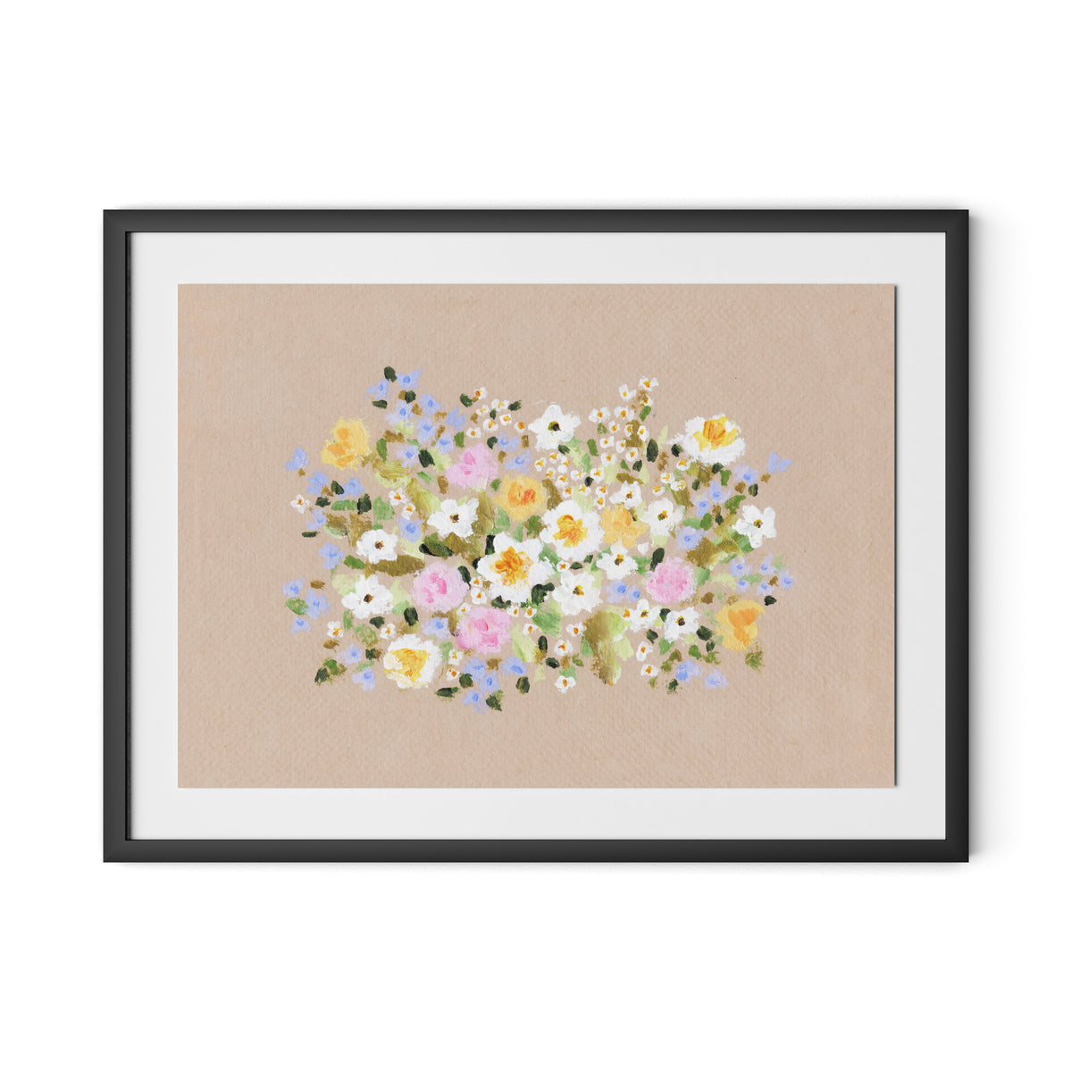 Bloom No. 3 Framed Paper / 32 x 24 in / Black