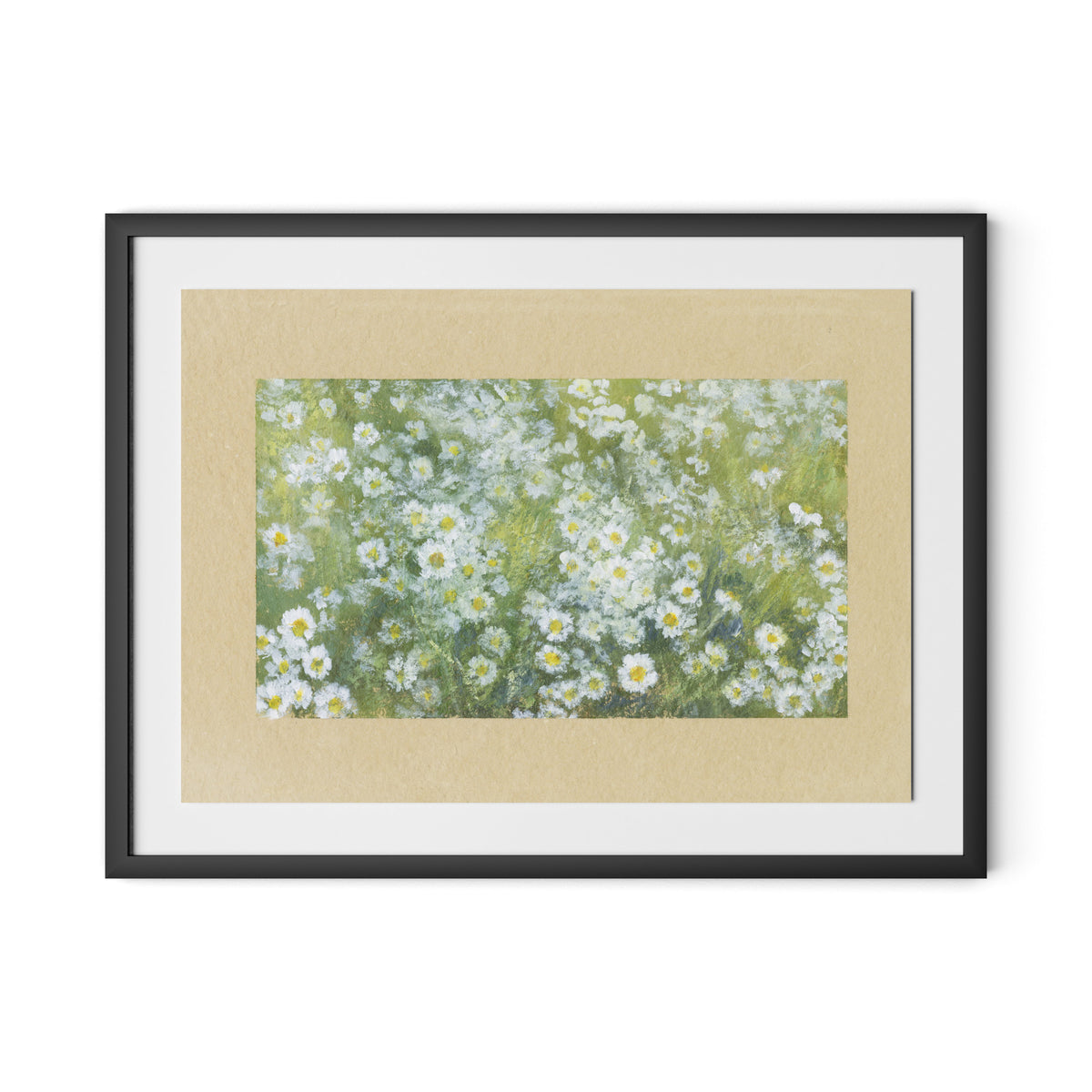 Chorus of Daisies IV Framed Paper / 32 x 24 in / Black