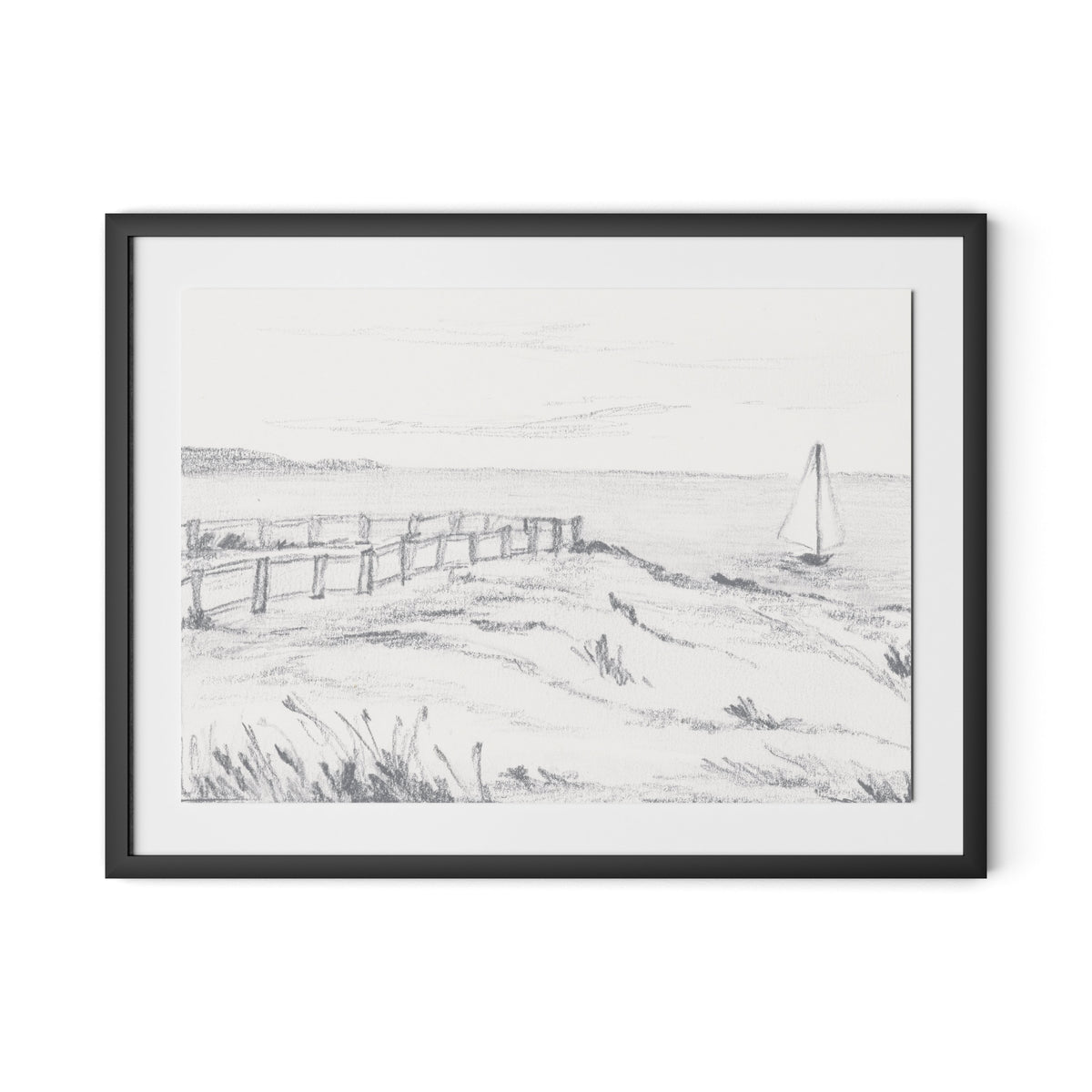 Setting Sail I Framed Paper / 32 x 24 in / Black
