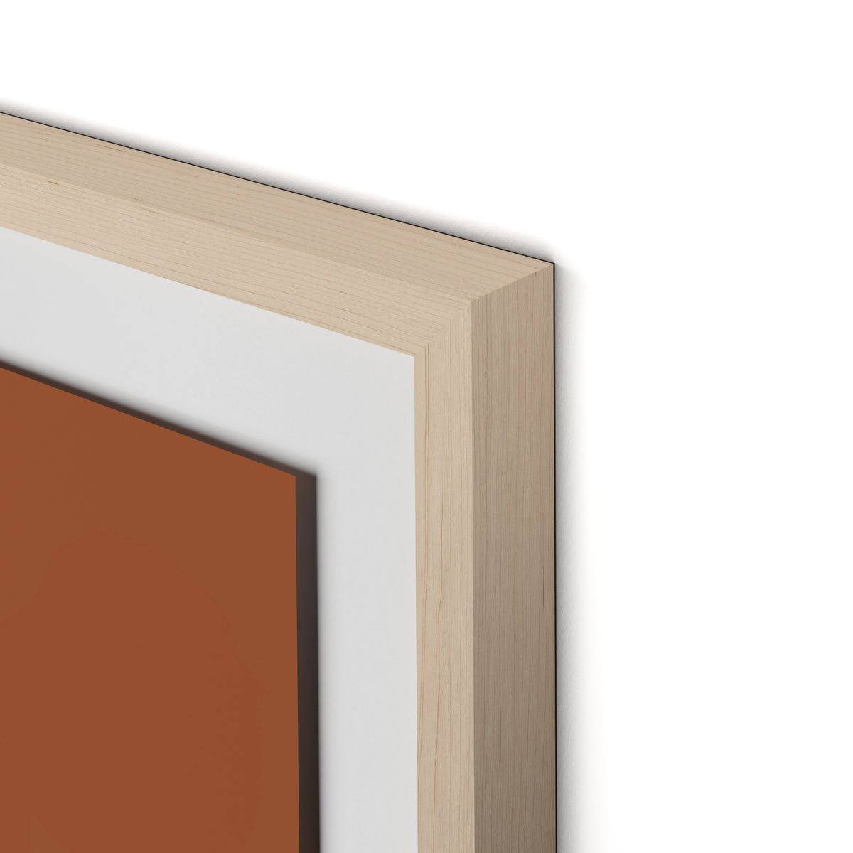 Dracaena Terracotta Framed Paper / 32 x 32 in / Natural Maple