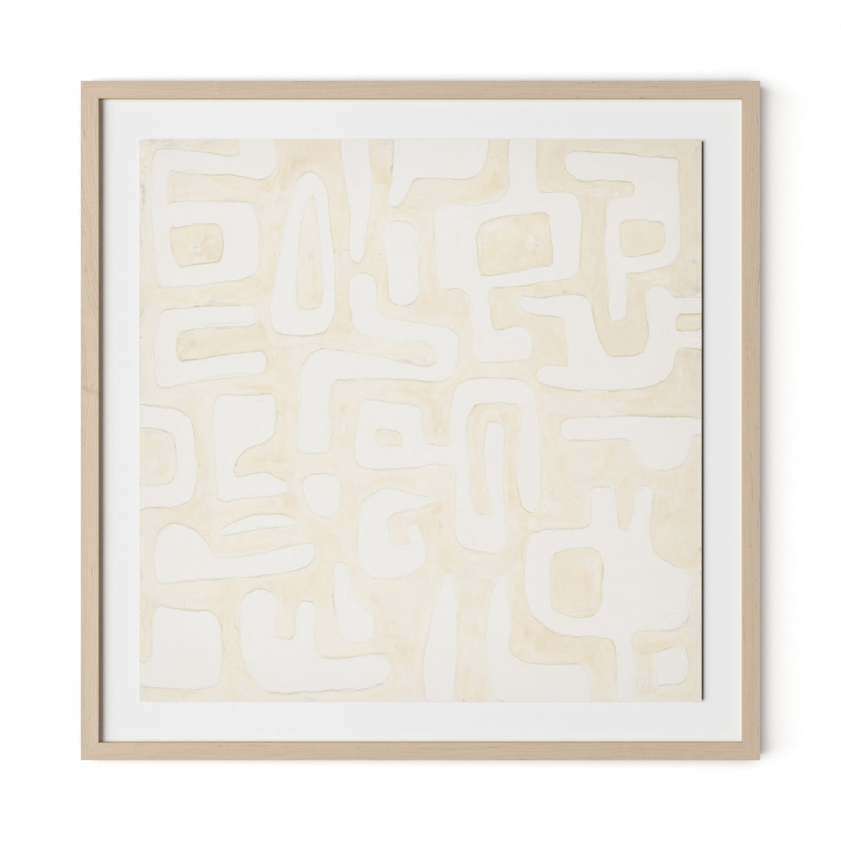 Talisman Framed Paper / 32 x 32 in / Natural Maple