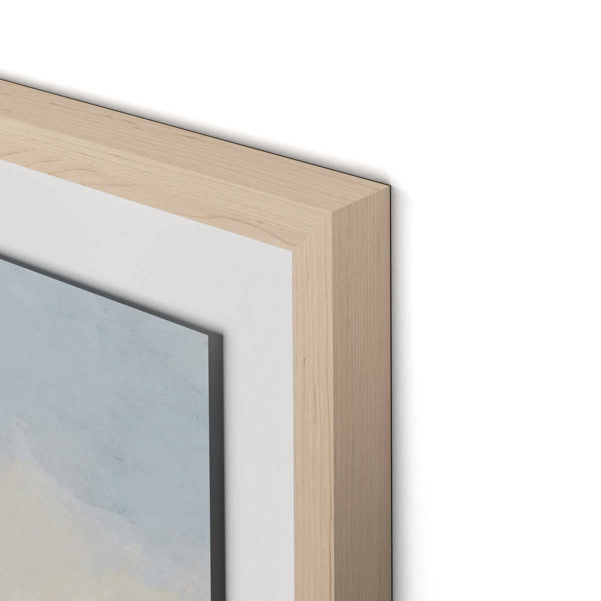 Plowed Field Framed Paper / 32 x 32 in / Natural Maple