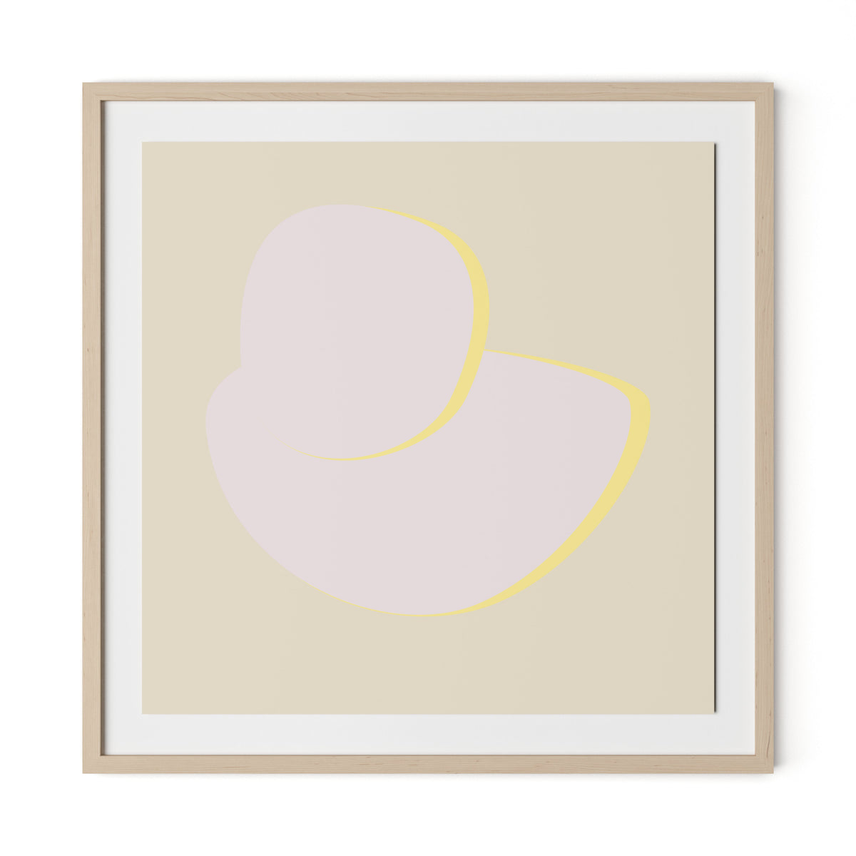 Stones E - Recolor 2 Framed Paper / 32 x 32 in / Natural Maple