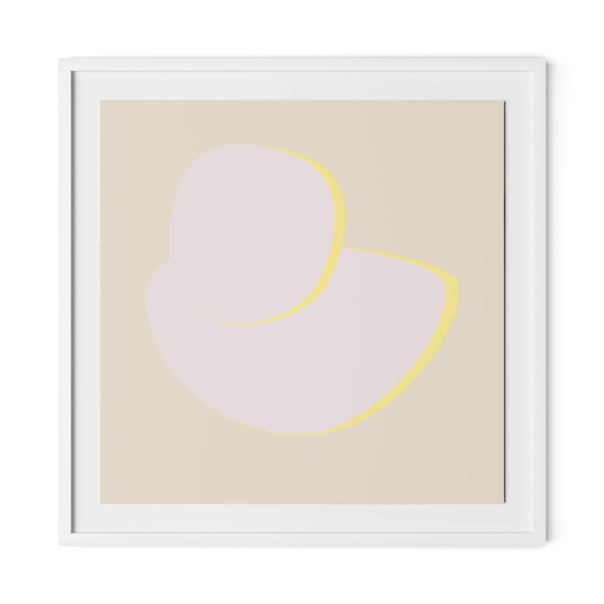 Stones E - Recolor 2 Framed Paper / 32 x 32 in / White
