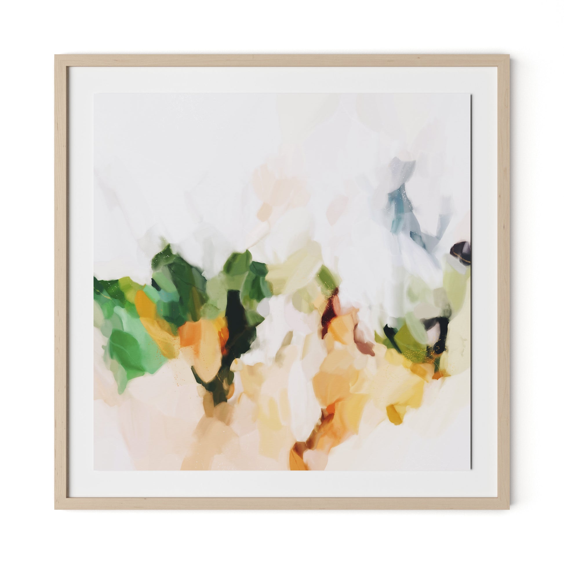 Samantha Framed Paper / 32 x 32 in / Natural Maple