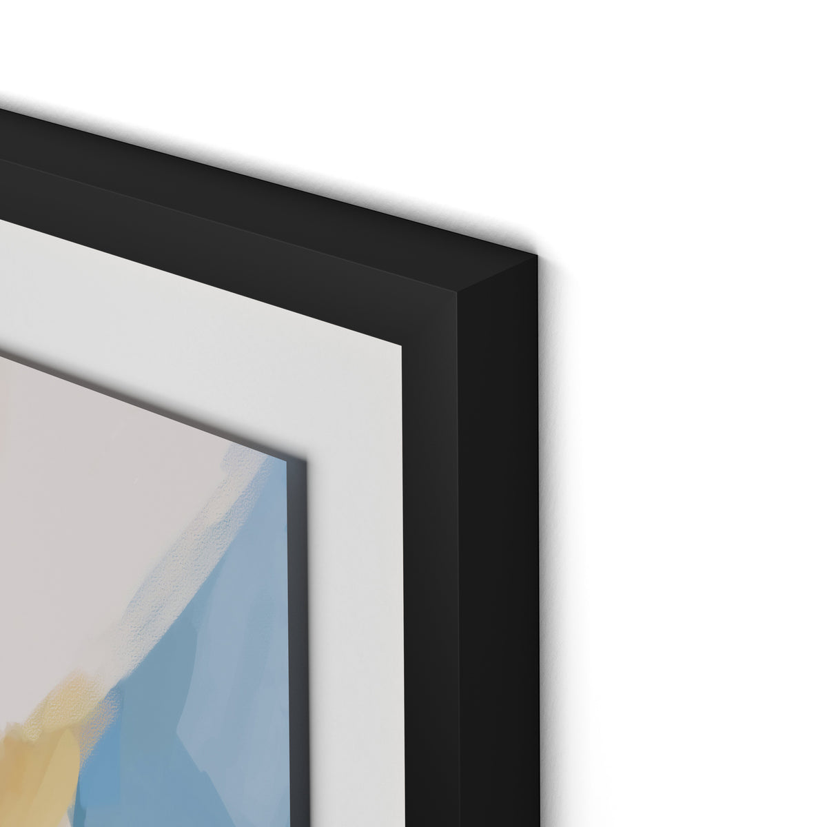 Delta Framed Paper / 32 x 32 in / Black