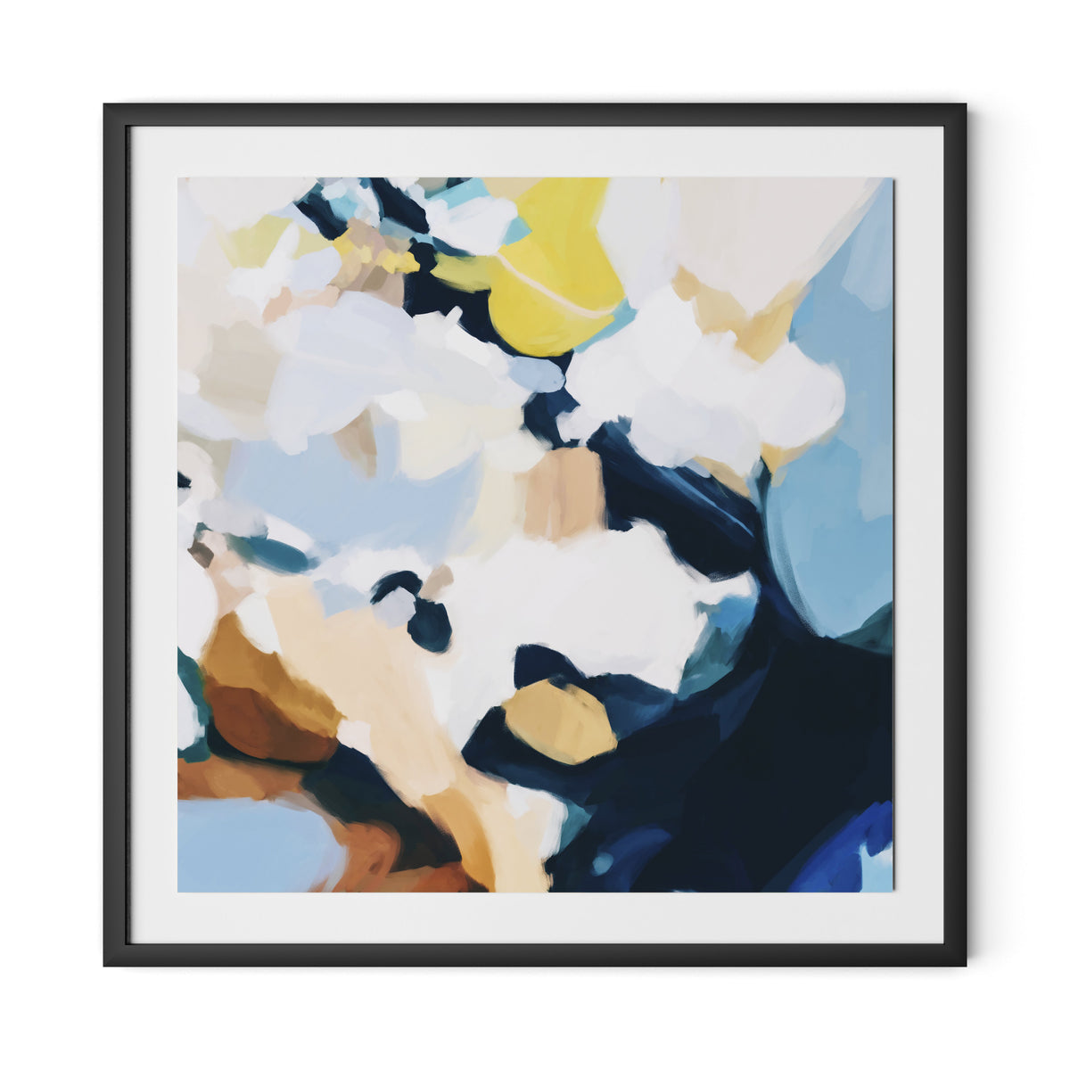 Delta Framed Paper / 32 x 32 in / Black