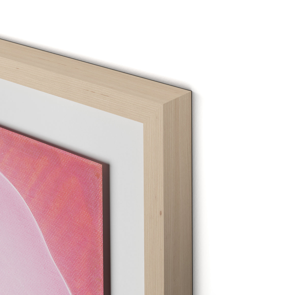 Wild Rose Framed Paper / 32 x 32 in / Natural Maple