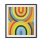 Overlapping Arcs Framed Paper / 29.5 x 32 in / Black