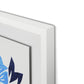 Blue Burst Framed Paper / 24 x 32 in / White